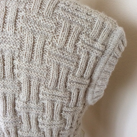 Hand made knit vest mens vest hand knit vest - Picture 3 of 7